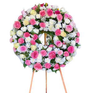 Pink and White Wreath