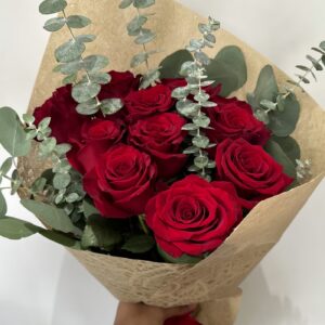Roses and Eucalyptus Bouquet AA